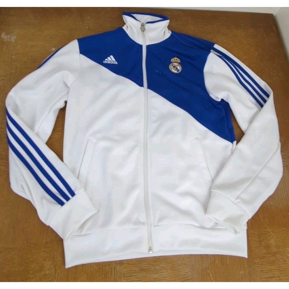 adidas Real Madrid 2009-10 Full Zip Track‎ Jacket Top Size Small - EUC